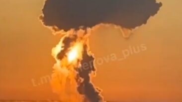 Russian airfield in flames